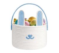 Panier à Lapin - Corde en Coton - Conteneur pour Chercher des œufs, Design de Lapin | Poignées Confortables, paniers de Lapin de Pâques avec poignée pour Bonbons, collations, et Filles