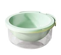 Panier à laver les légumes - Poignée pliable - Panier multifonction avec couvercle - Pour la cuisine, le camping, les baies, les fraises, les tomates, le réfrigérateur, la préparation des aliments