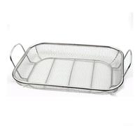 Panier à légumes robuste de 38,1 x 27,9 cm - Panier de barbecue en acier inoxydable pour viande, fruits de mer, crevettes - Accessoires de barbecue résistants à la rouille pour la cuisine en plein air