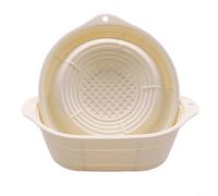 Panier à levain en silicone pour fermentation et levée de la pâte avec base stable pour une cuisson uniforme au réfrigérateur ou au four (riz ovale)