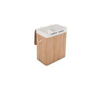 Panier à linge 2 compartiments en bambou - 100l