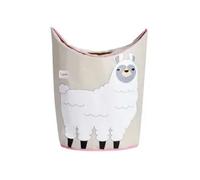 3 Sprouts Panier à linge Lama – Enfant Blanc G
