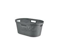 CURVER INFINITY DOTS 39L Panier a linge 59 x 38 x 27 cm, gris foncé 04755-G43