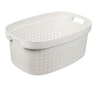 Panier à linge 42 L Plast Team SEOUL blanc avec poignée Blanc G