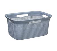 Panier à Linge 45L Gris 4 poignées intégrées L 59 x P 41 x H 27.7 cm - Five
