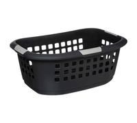 5five Corbeille à linge Hugger 51 L – trous d'aération, légère, poignées ergonomiques – Gris