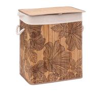 Panier à linge 60L ""BlackFlora"" bambou - 5 five simply smart - Beige