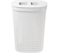 Panier à linge 61L blanc rangement Plast Team Seoul