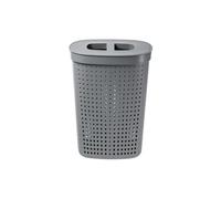 Plast Team Panier à linge en plastique solide et élégant 60 litres - Gris