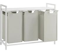 Panier à linge à compartiments avec étagère Boîte à linge Tissu Oxford