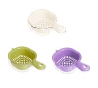 Panier à linge à fruits avec passoire, petit bol égouttoir à légumes double couche avec poignée, bol égouttoir multifonction double couche pour fruits et légumes, cuisine