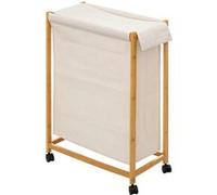 Panier à linge à roulettes bambou 5five Beige G