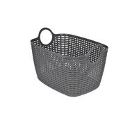 Panier à Linge Arrondi "Tressé" 30L Gris