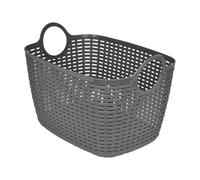 Panier à Linge Arrondi "Tressé" 30L Gris