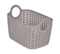 Panier à Linge Arrondi "Tressé" 6L Taupe