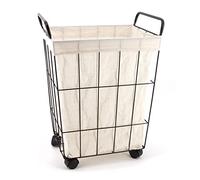 panier à linge arya noir blanc