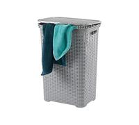 Kela Corbeille à linge Brasilia avec couvercle 60 L gris clair
