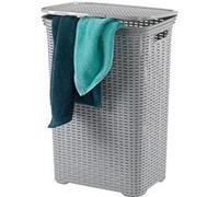 Kela Corbeille à linge Brasilia avec couvercle 60 L gris clair