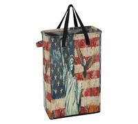 Panier à linge avec poignées - Grand panier à linge pliable pour enfants - Panier à linge sale pour dortoir, présidents américains, drapeau et Lady Liberty