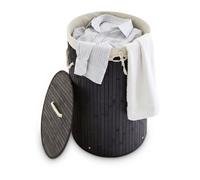 Panier à linge bambou 70 L panier à linge pliable corbeille à linge en bambou