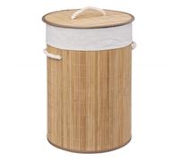 Panier à linge bambou rond 48 litres Atmosphéra