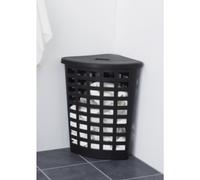 Panier à linge BOSTON, 54 litres, d'angle, blanc