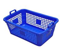 Panier à Linge Carré 80 L 80 CM Bleu Domestique Panier Corbeille Boîte Transport