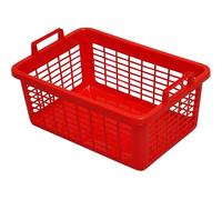 Panier à Linge Carré 80 L 80 CM Rouge Domestique Corbeille Boîte Transport