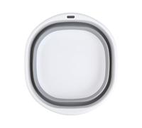 Panier à linge carré antidérapant pour salle de bain résistant à la chaleur avec base pliable 3 tailles de lavabo gain de place - Cuisine pliable en PTPR (S/M/L) (blanc + rose M)