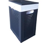 Panier à linge Coffre à linge en bois MDF noir 66L avec housse Poignée Couvercle 40x30 H.55