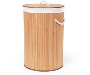 Panier à linge COMPACTOR Rond pliable Bambou Naturel