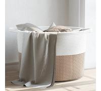 vidaXL Panier à Linge Corbeille à Linge avec Poignées Coffre à Linge avec Rangement Organisateur de Salle de Bain Marron 358476