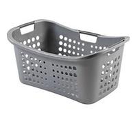 CURVER Panier à Linge Victor 50L - Bac à Linge propre et sale - Poignées Ergonomiques - Corbeille pour Salle de Bain ou Buanderie - 59x38,5x24,4 cm - Gris