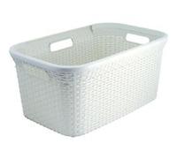 Curver Panier à linge Style 45 L – 59,2 × 38 × 27 cm – Crème 00708-885