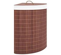 Panier à Linge d'Angle Bambou 60 L Corbeille Bac Rangement de Vêtements vidaXL