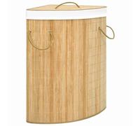 Panier à Linge d'Angle Bambou 60 L Corbeille Bac Rangement de Vêtements vidaXL