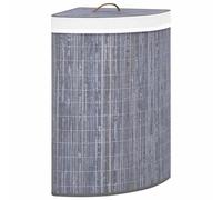 Panier à Linge d'Angle Bambou 60 L Corbeille Bac Rangement de Vêtements vidaXL