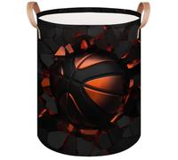 Panier à linge de basket-ball, panier à linge décoratif, panier de rangement, panier de rangement pour le sport, 21,8 L, grand panier à linge pliable, panier de rangement en tissu