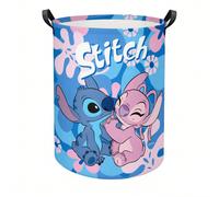 Panier à linge Disney Stitch & Angel par Cute Couple Print, bac de rangement pliable avec poignées, organisateur pour la buanderie, la chambre à coucher et la maison 50*40cm,20 x 13 cm,45*30 cmCartoon