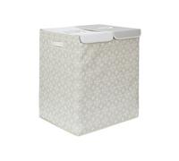 Je Cherche une Idée - Panier à linge double RG0006 50×41×57 cm, 2 compartiments, design tendance