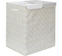 JE CHERCHE UNE IDEE, RG0006, Panier à Linge Double 50X41X57 cm, Solution de Rangement, Design Tendance, Deux Compartiments pour Trier Facilement Le Linge, Capacité de Stockage généreuse