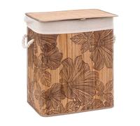 Panier à linge 60L ""BlackFlora"" bambou - 5 five simply smart - Beige
