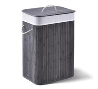 Panier à linge en bambou Curly Gris 72 L