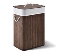 Panier à linge en bambou Curly Marron 72 L
