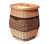 Panier à linge en osier, coffre, malle,corbeille carré en osier naturel et coloré (40x40 H53, Natural sans Doublure)