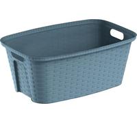 M-Home | Panier à Linge | Plastique | Bleu Sky | 59,3 x 39 x 25 cm / 35 L | LAUNDRY BASKET | PLS1046-172