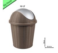 Bac Avec Basculant Élégance 10 Litres Tortora Argent Stefanplast