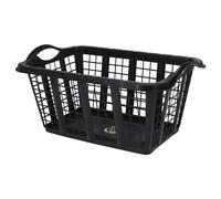 Panier à linge en plastique - Noir - Portable - 37 l - 60 x 40 x 30 cm (l x L x H)