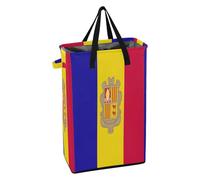 Panier à linge étroit avec poignées - Panier à linge fin imperméable pour adolescents - Pour dortoir - Drapeau de l'Andorre