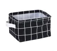Panier à linge fonctionnel pliable sur roulettes - Poubelle en tissu parfaitement conçue pour un transport facile des objets (carré noir)